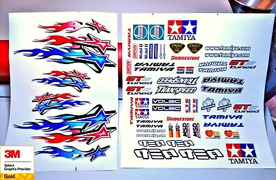 $25 • Buy RC Model Car Tamiya Sponsor Decals And Starbursts - 64 Total Graphics Included!