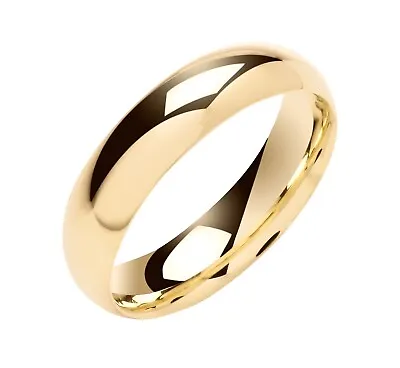 9ct Gold 5mm Traditional Court Wedding Band Ring Size J K L M N O P Q R S T • $212.68