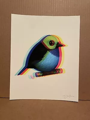 Mike Mitchell Paradise Tanager Printing Error Variant 8x10 Fat Bird Artist Proof • $149.99