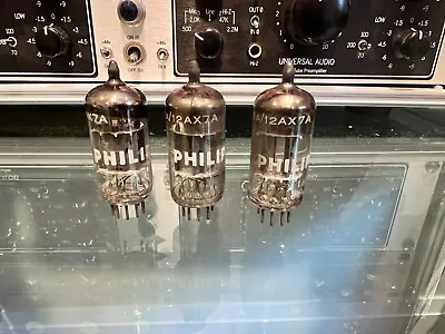 3 1970 Philips Mullard 12ax7 ECC83 Vacuum Tubes Matched Guaranteed I63 • $149.99