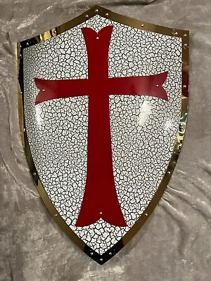 York Rites Knights Templar Shield Red Cross Medieval Hang Wall Chain Masonic NEW • $99.95