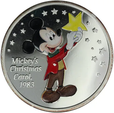 2003 Mickey's Christmas Carol Colorized 1 Oz .999 Fine Silver Round • $49