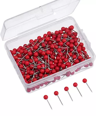 Map Tacks Push Pins Small Size 300 Packs (Red 1/8 Inch) • $11.76