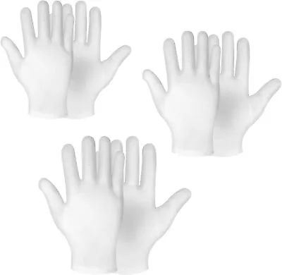 3 Pairs Moisturizing White Cotton Gloves For Dry Cracked Hands Eczema Hand • $5.53