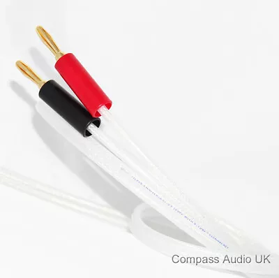 QED Silver Anniversary XT Cable SINGLE Speaker Gold 4mm Banana Plugs Terminated • £22.95