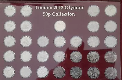 Official London 2012 Olympics 50p Full Set Plus Completer Medal • £140