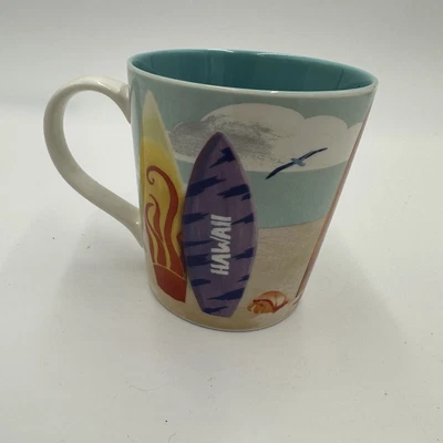 $29 • Buy Starbucks Hawaii Coffee Mug Cup 2010 Shark Surf Board Sand Turtle Bone China