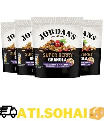 Jordans Granola Super Berry | Breakfast Cereal | High Fibre 4 PACKS Of 500 G Uk • £14.01