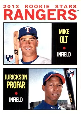 2013 Topps Heritage #261 Mike Olt RC Jurickson Profar RC TEXAS RANGERS • $1.89