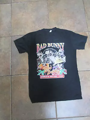 Bad Bunny World's Hottest Tour 2022 T Shirt Black M Medium • $19.95