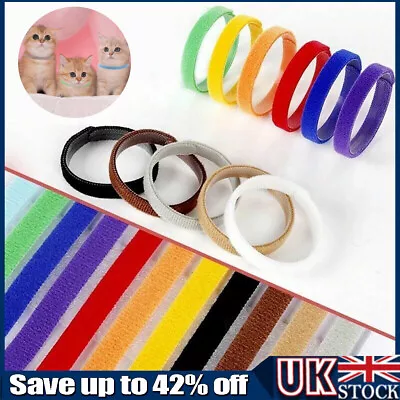 12 New-born Whelping Id Bands Pet Puppy Kitten Identification Adjustable Collars • £2.50