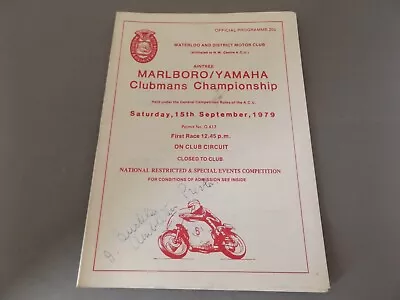 1979 Aintree Programme 15/9/79 - Marlboro Yamaha Clubmans Motorcycle Road Races • $6.21