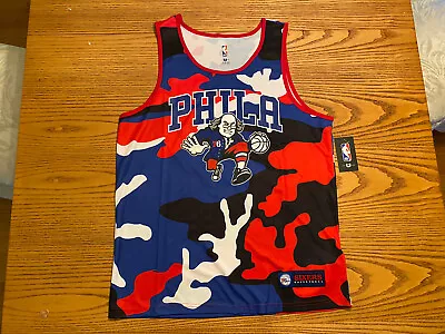 Philadelphia 76ers Nba Unk Mens Camo Ben Franklin Tank Top Rare Large • $19