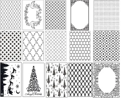 Crafts Too Universal A4 Embossing Folders Various Lattice Christmas Patterns • £7.49