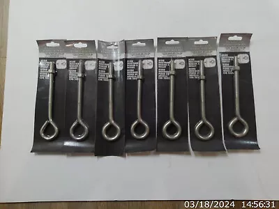 Lehigh STAINLESS STEEL EYE BOLT W/NUT 3/8 X 7-3/8 IN  #7136 Lot Of 7 • $28