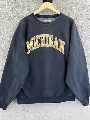 VINTAGE Steve And Barry's Michigan Wolverines Crewneck Fleece Sweatshirt Size XL • $29