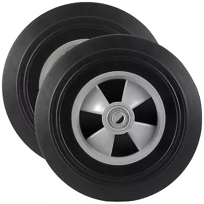 2 Pcs 10 Inch Solid Rubber Hand Truck Wheelsutility Rubber Replacement Tires Wit • $29.62