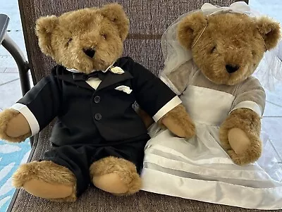 Vermont Teddy Bear Wedding Bear Bride And Groom 16 ~ NO 1 ~ Marriage • $28.97