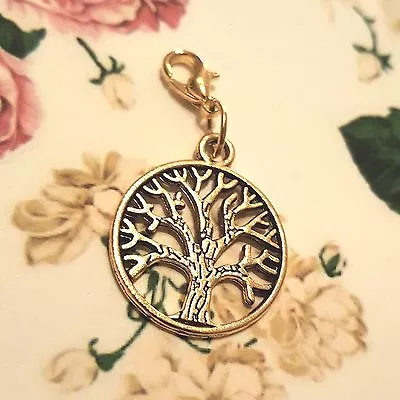 Gold Bodhi Tree Clip On Charm / Pendant Mala Counter • $8.11