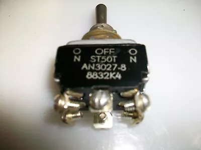 Cutler Hammer Toggle Sw.  An3027-8 /  8832k4   3 Pos..  On-off-on  5930-737-5883 • $9