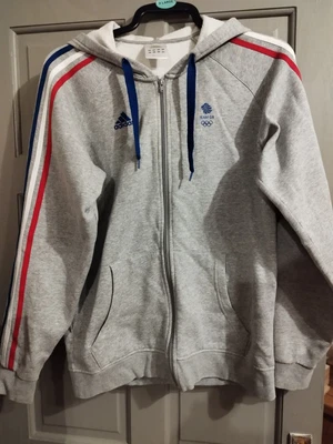 £15.99 • Buy Rare Team GB Grey Full Zip Adidas Hoodie Mens Size M 2012 Olympics VGC C1