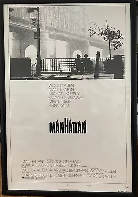 27  X 41  Original Movie Poster - Manhattan - Woody Allen - Diane Keaton - 1979 • $325