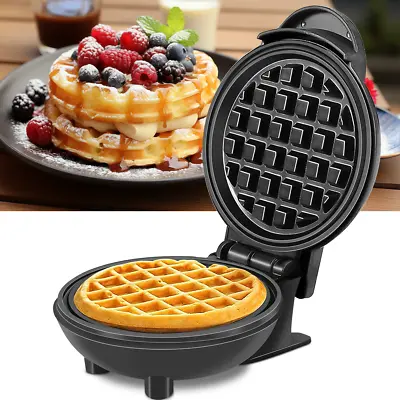 350W Mini Waffle Maker Electric Pancake Machine Non Stick Waffle Cake Machine UK • £11.98