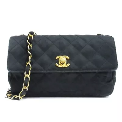 Chanel Vintage Matrasse Coco Mark Shoulder Bag Chain Turn Lock Gold Used • $836.41