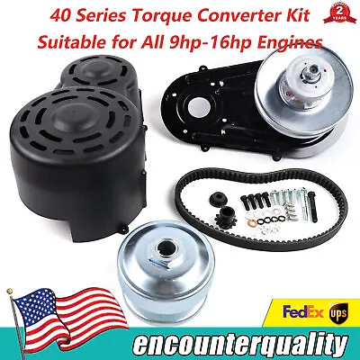 40 Series Go Kart Cart Torque Converter Kit For 9hp-16hp Engines W/Clutch Pulley • $169