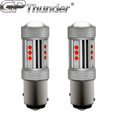 2X 1200 Lumens 1157 50W High Power Chip LED Red Turn Signal Tail Lights Bulbs • $8.80