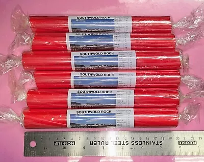 SIX Chunky Sticks Of Traditional Seaside Rock - Peppermint  Made In Blackpool • £9.49