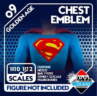 09 Golden Age Superman Emblem 1:12 Mezco For VToys Zero BMS IDOL HANDS • $15