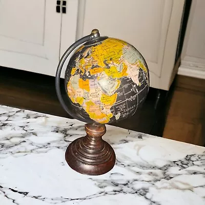 Vintage Desktop Globe  World Globe  Antique 100 Years Old Hand Crafted • $44.44