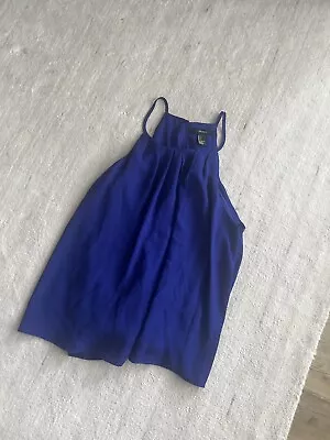 Women’s Forever 21 Blue Halter Top Flowy Size Small • £6.75