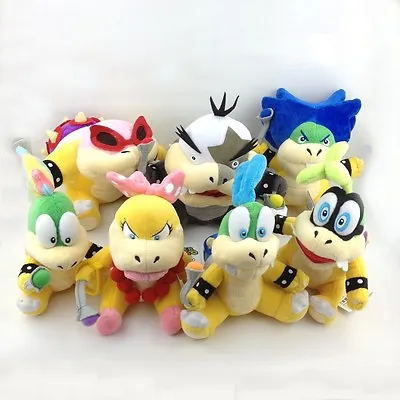 7X Super Mario Koopalings Larry Iggy Lemmy Roy Ludwig Wendy Morton Koopa Plush • $63.99