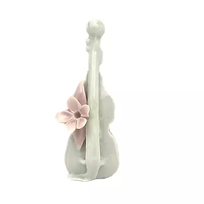 Nuova Capodimonte Miniature Violin Musical Instruments Italy Pink Flowers • $9.99