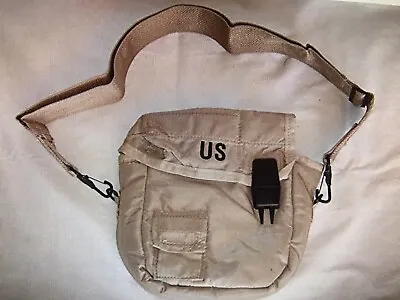 US Military 2 Quart Desert Canteen Cover And Shoulder Strap New • £21.21