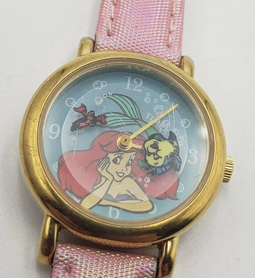 $27 • Buy Timex Disney The Little Mermaid Ariel Watch Flounder Sebastian Second Disc
