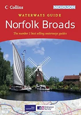 Norfolk Broads (Collins/Nicholson Waterways Guides) By Collins Uk Spiral Bound • £8.99