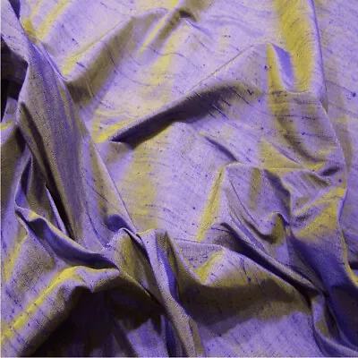 100% Silk Dupion Fabric - Handloom Made In India - Sold By The Metre 80 Colours! • £26.39