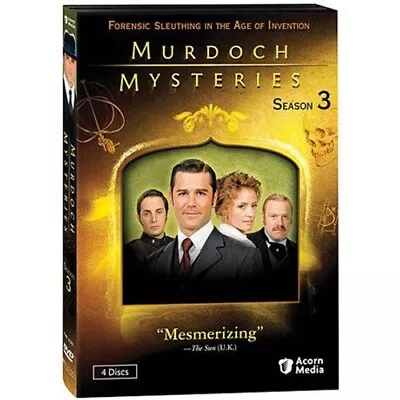 Murdoch Mysteries: Season 3 - All Episodes On 4 Discs - DVD Region 1 (USA) • $48.99