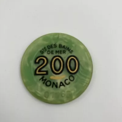 Vintage Monaco 200 Casino Chip Ste. Des Baines De Mer • $13.96