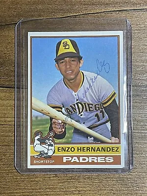 Enzo Hernandez Signed Topps 1976 Card Dec ‘13 Padres Auto • $49.99