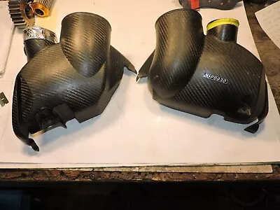 Hendrick Carbon Fiber Spindle Ducts 3  / 4  Outlets Nascar Late Model Pair • $89