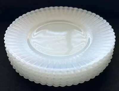 Vintage MacBeth-Evans Petalware Monax (White) Set Of 6 Bread Plates Ringed Base • $39