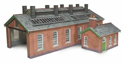 PO313 Metcalfe OO/HO Scale Gauge Model Railway Double Track Engine Shed Card Kit • £26.99