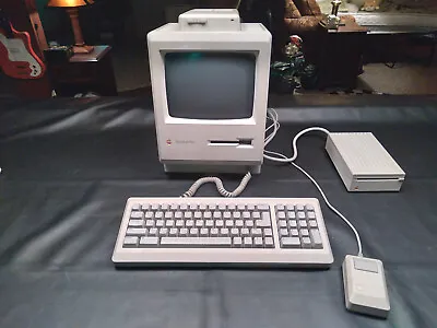 Apple Macintosh Plus M0001A  W Extras Works Great Clean Computer VG Condition • $400