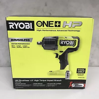 Ryobi RIWH18X 18V Brushless 1/2” High Torque Impact Wrench - Skin Only In Box • $328.88