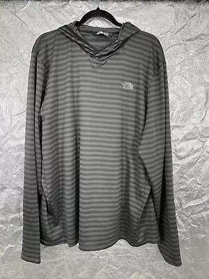 The North Face Mens XXL Hoodie Gray Flashdry Isothermal Stretch Thumbholes • $18