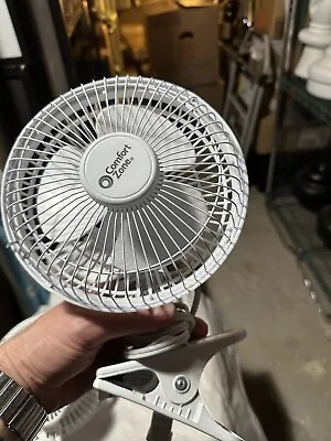 Comfort Zone CZ6XMWT-EC 6 Inch Clip Fan - White (CZ6XMWT) Lot Of 3 Units • $0.99